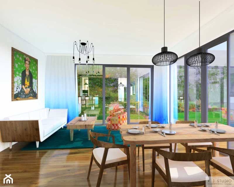 Wnętrza: Kuchnia, jadalnia i salon w stylu eklektycznym - Jadalnia, styl nowoczesny - zdjęcie od Small world of design