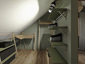 Projekt mieszkania na poddaszu w stylu rustyklanym - Garderoba, styl rustykalny - zdjęcie od Karolina Saj-Chodorowska Architektura Wnętrz