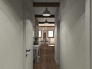Projekt mieszkania na poddaszu w stylu rustyklanym - Hol / przedpokój, styl rustykalny - zdjęcie od Karolina Saj-Chodorowska Architektura Wnętrz