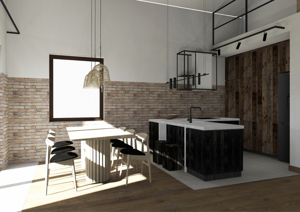 Kuchnia industrialna, drewniana - zdjęcie od Karolina Saj-Chodorowska Architektura Wnętrz - Homebook