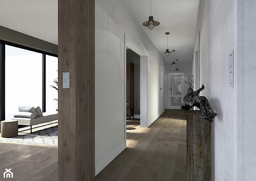 Drewniana podłoga w korytarzu - zdjęcie od Karolina Saj-Chodorowska Architektura Wnętrz