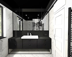 Łazienka - Średnia z lustrem z punktowym oświetleniem łazienka z oknem, styl industrialny - zdjęcie od MONTARI - Homebook