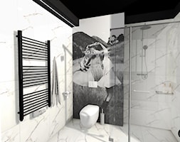 Łazienka - Średnia łazienka z oknem, styl minimalistyczny - zdjęcie od MONTARI - Homebook