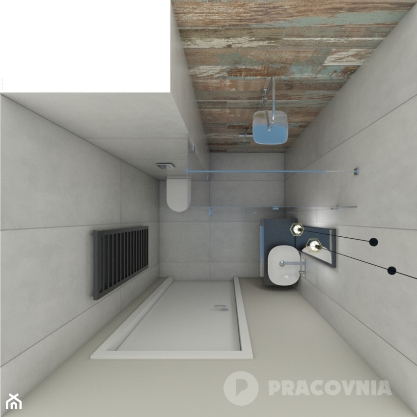 Mała łazienka pod Olsztynem - Łazienka, styl nowoczesny - zdjęcie od PRACOVNIA Projektowanie wnętrz