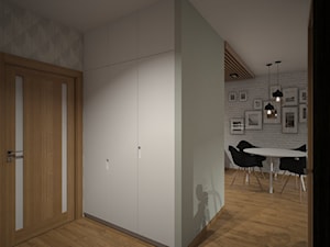 Mieszkanie 60m2 Iława - Średni szary hol / przedpokój, styl nowoczesny - zdjęcie od PRACOVNIA Projektowanie wnętrz