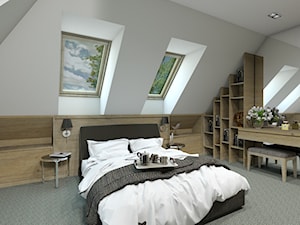 Sypialnia z łazienką i garderobą - zdjęcie od PRACOVNIA Projektowanie wnętrz