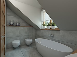 Łazienka na poddaszu - Łazienka, styl nowoczesny - zdjęcie od PRACOVNIA Projektowanie wnętrz