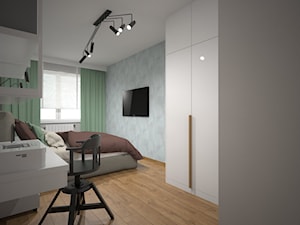Mieszkanie 60m2 Iława - Sypialnia, styl nowoczesny - zdjęcie od PRACOVNIA Projektowanie wnętrz