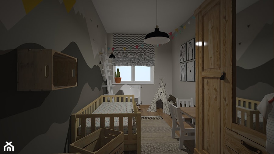 Mieszkanie 60m2 Iława - Pokój dziecka, styl nowoczesny - zdjęcie od PRACOVNIA Projektowanie wnętrz