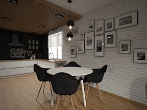 Mieszkanie 60m2 Iława - Średnia biała jadalnia w kuchni, styl nowoczesny - zdjęcie od PRACOVNIA Projektowanie wnętrz