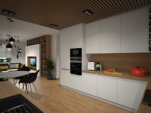 Salon z kuchnią - zdjęcie od PRACOVNIA Projektowanie wnętrz