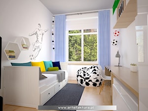 Pokój małego fana piłki nożnej - zdjęcie od projektowanie wnętrz arch. Joanna Korpulska