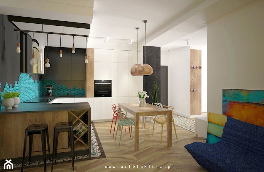 Eklektyczne wnętrze apartamentu, Warszawa - Salon, styl nowoczesny - zdjęcie od projektowanie wnętrz arch. Joanna Korpulska