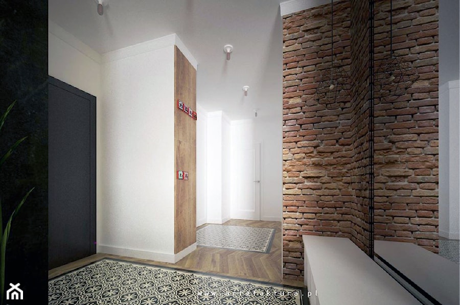 Eklektyczne wnętrze apartamentu, Warszawa - Hol / przedpokój, styl nowoczesny - zdjęcie od projektowanie wnętrz arch. Joanna Korpulska