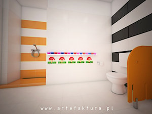 Łazienka przedszkolna dla dzieci - zdjęcie od projektowanie wnętrz arch. Joanna Korpulska