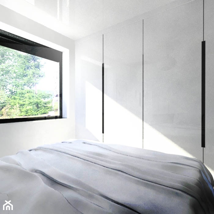 Sypialnia biel+beton - zdjęcie od gabriella-bober