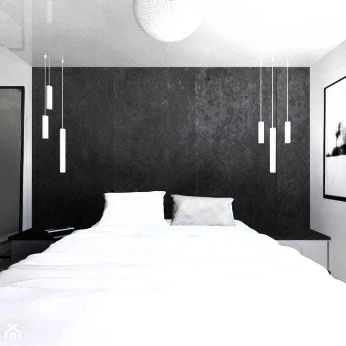 Sypialnia I biel+beton - zdjęcie od gabriella-bober