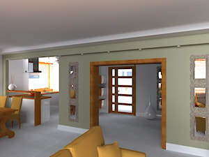 dom jednorodzinny - wybrane pomieszczenia - Salon, styl rustykalny - zdjęcie od Flasza Anna