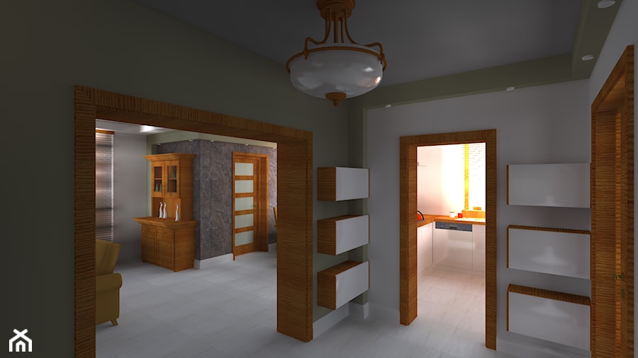 dom jednorodzinny - wybrane pomieszczenia - Hol / przedpokój, styl rustykalny - zdjęcie od Flasza Anna
