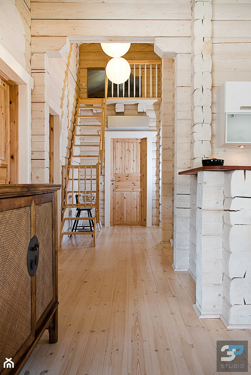 Drewniany dom - Schody jednobiegowe drewniane, styl skandynawski - zdjęcie od 3P-STUDIO | FOTOGRAFIA ARCHITEKTURY I WNĘTRZ