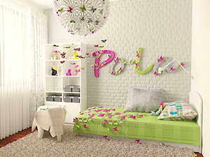 Motylarnia Poli - Średni biały pokój dziecka dla dziecka dla dziewczynki, styl nowoczesny - zdjęcie od MooKoo Design
