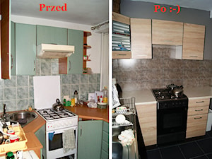 Kuchnia w bloku z płyty - remont w wersji mocno economy - Kuchnia - zdjęcie od Katarzyna Kriebus
