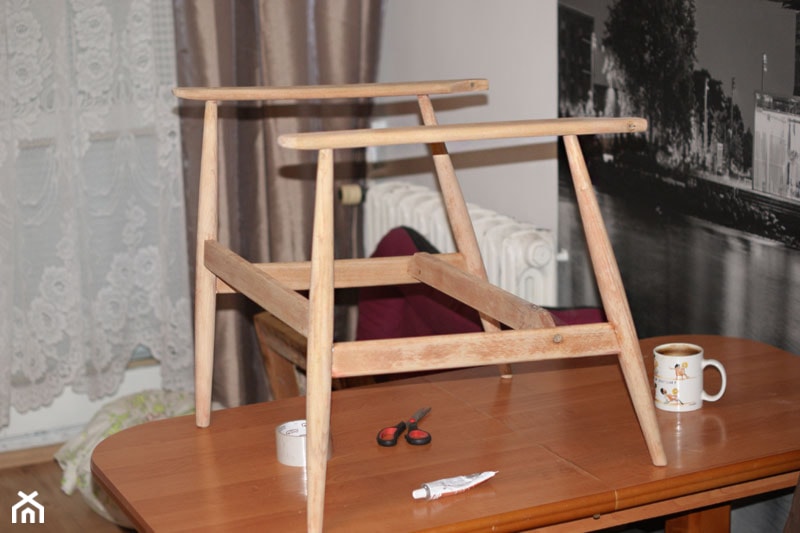 Reanimacja fotela z epoki PRL - Salon - zdjęcie od Katarzyna Kriebus - Homebook