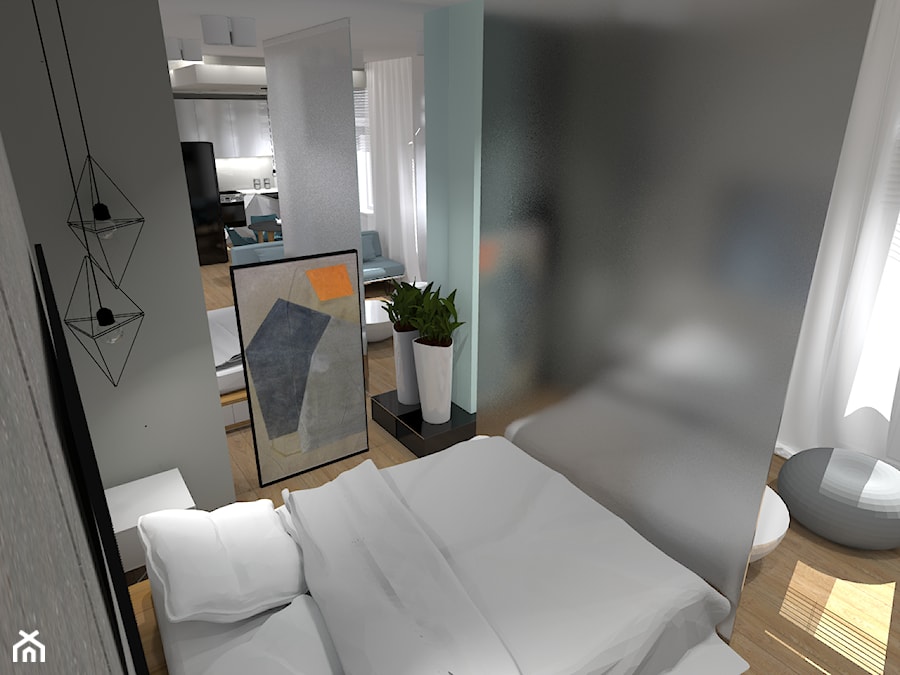 Mieszkanie w pigułce - Sypialnia, styl nowoczesny - zdjęcie od W+ Architekci