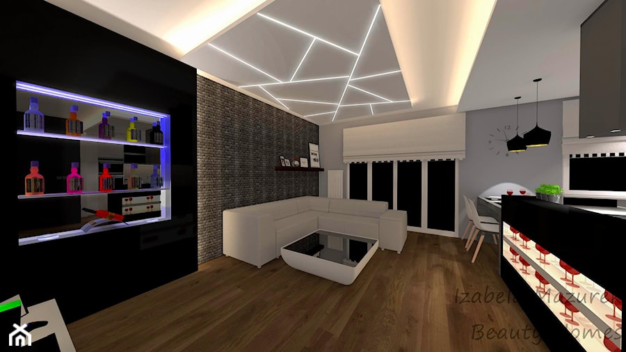 Nowoczesny salon w luksusowym apartamencie w Radomiu. - zdjęcie od Beauty Homes