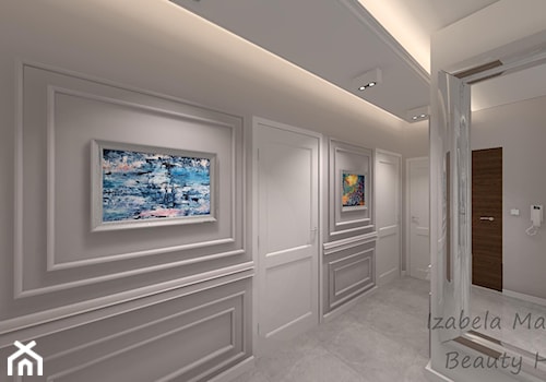 Apartament na Bemowie w stylu Nowojorskim - Średni biały hol / przedpokój, styl glamour - zdjęcie od Beauty Homes