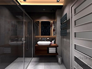 Nowoczesna łazienka z ciemnym akcentem - zdjęcie od Beauty Homes