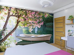 Połączenie przytulności z elegancją - Średnia biała z biurkiem sypialnia, styl nowoczesny - zdjęcie od Creatovnia