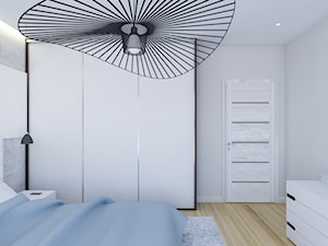 Elegancka sypialnia w apartamentowcu - Średnia szara sypialnia, styl nowoczesny - zdjęcie od Creatovnia