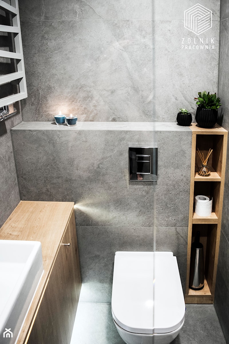 Po męsku - Mała łazienka, styl nowoczesny - zdjęcie od Zolnik Pracownia