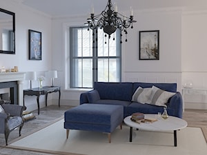 CONTEMPORARY LONDON LIVING - Średni biały salon, styl tradycyjny - zdjęcie od Definline