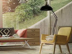 D-HOUSE - Salon, styl minimalistyczny - zdjęcie od Definline