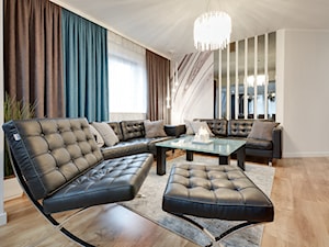 SALON - Średni beżowy salon, styl nowoczesny - zdjęcie od marmo Design Projektowanie wnętrz