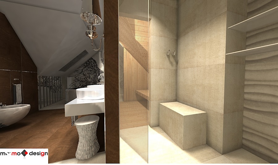 Łazienka na poddaszu - Łazienka - zdjęcie od marmo Design Projektowanie wnętrz
