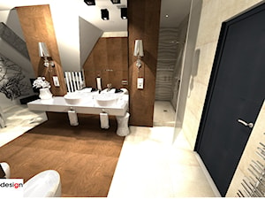 Łazienka na poddaszu - Łazienka, styl minimalistyczny - zdjęcie od marmo Design Projektowanie wnętrz