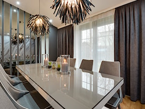 SALON - Średnia jadalnia jako osobne pomieszczenie, styl nowoczesny - zdjęcie od marmo Design Projektowanie wnętrz