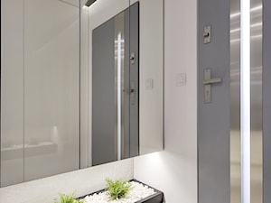 Kuchnia otwarta - Mały biały z marmurem na podłodze hol / przedpokój, styl nowoczesny - zdjęcie od marmo Design Projektowanie wnętrz