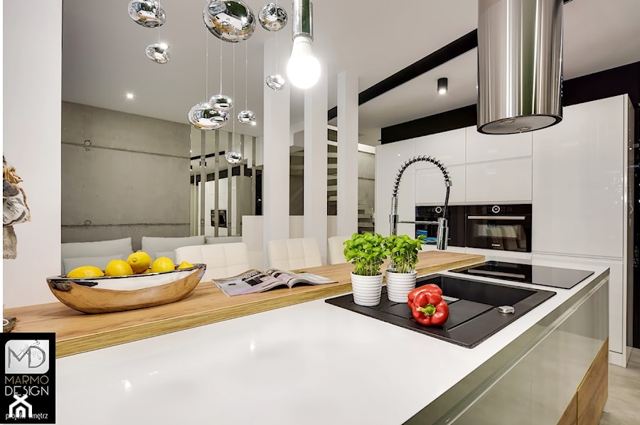 Kuchnia otwarta - Kuchnia, styl nowoczesny - zdjęcie od marmo Design Projektowanie wnętrz