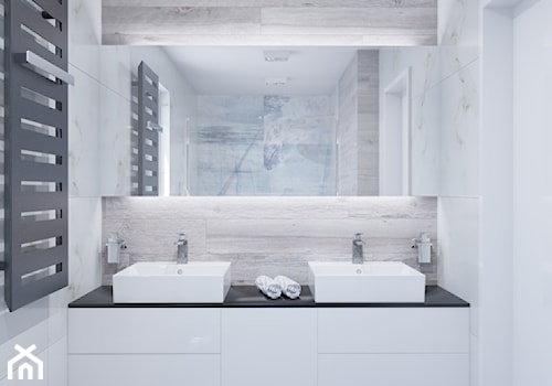 Łazienka - Mała z dwoma umywalkami łazienka, styl nowoczesny - zdjęcie od MECE design