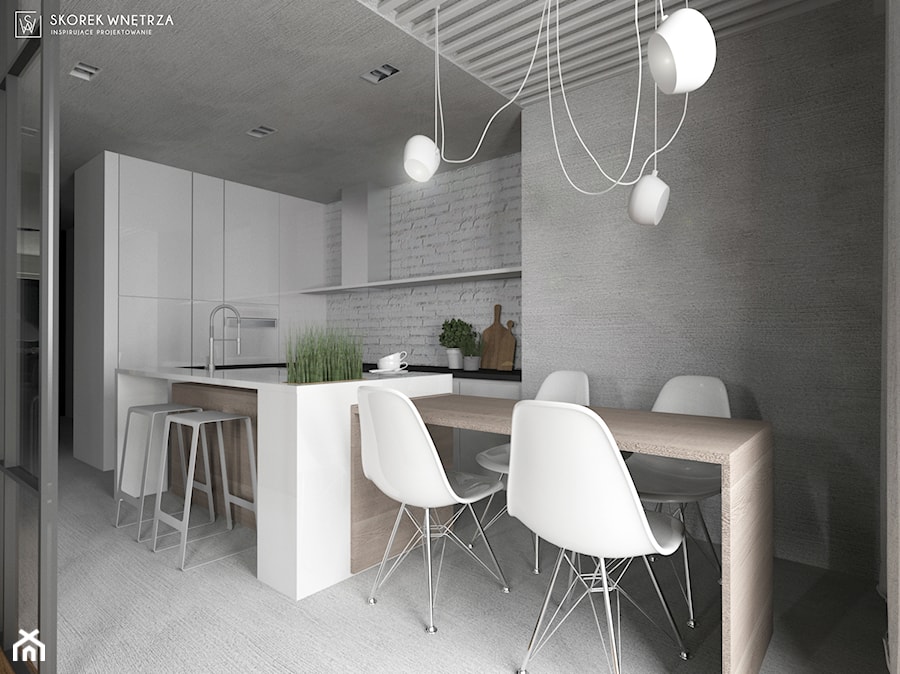 Projekt mieszkania, Warszawa - Kuchnia, styl nowoczesny - zdjęcie od SKOREK WNĘTRZA