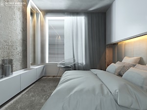 Projekt mieszkania, Warszawa - Sypialnia, styl minimalistyczny - zdjęcie od SKOREK WNĘTRZA