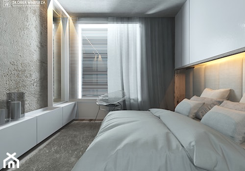 Projekt mieszkania, Warszawa - Sypialnia, styl minimalistyczny - zdjęcie od SKOREK WNĘTRZA