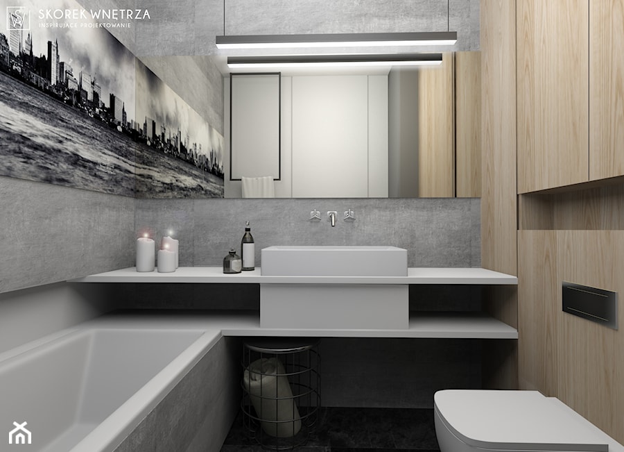 Projekt łazienki - Łazienka, styl minimalistyczny - zdjęcie od SKOREK WNĘTRZA