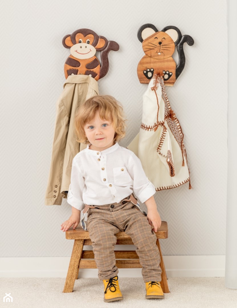 Wieszak Animals- Mouse & Monkey, wieszak dla dzieci: dodatki i dekoracje do pokoju dziecka - zdjęcie od Dekoria.pl