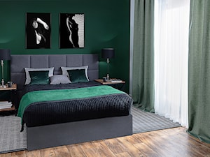 Sypialnia w kolorach zieleni - zdjęcie od Dekoria.pl