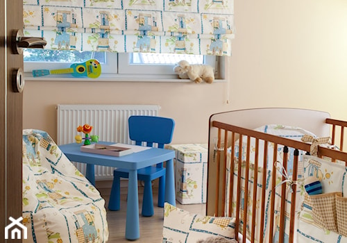 Średni beżowy pokój dziecka dla niemowlaka dla dziecka dla chłopca, styl tradycyjny - zdjęcie od Dekoria.pl